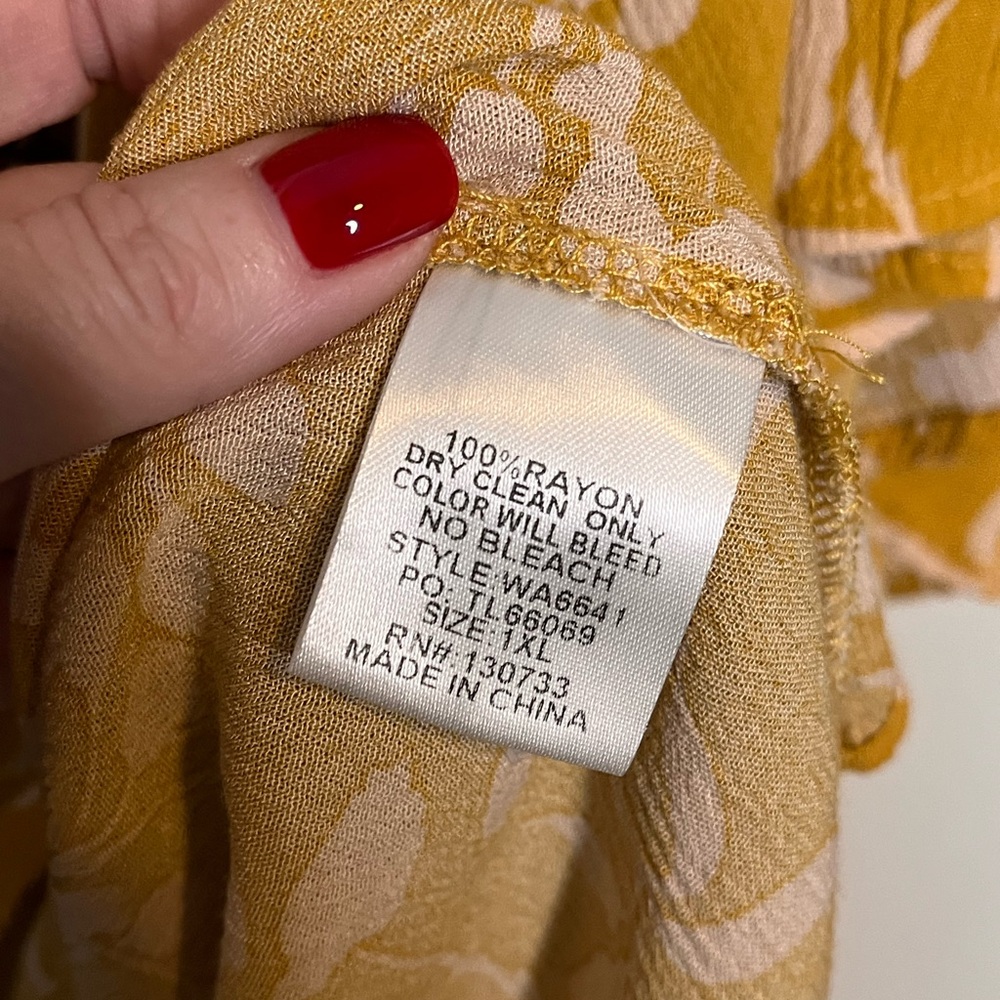 UMGEE Yellow Multi Floral Patchwork Flowy Mini Dr… - image 6